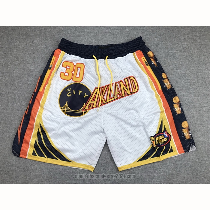 Pantalone Golden State Warriors Stephen Curry 2022 NBA Finals Blanco